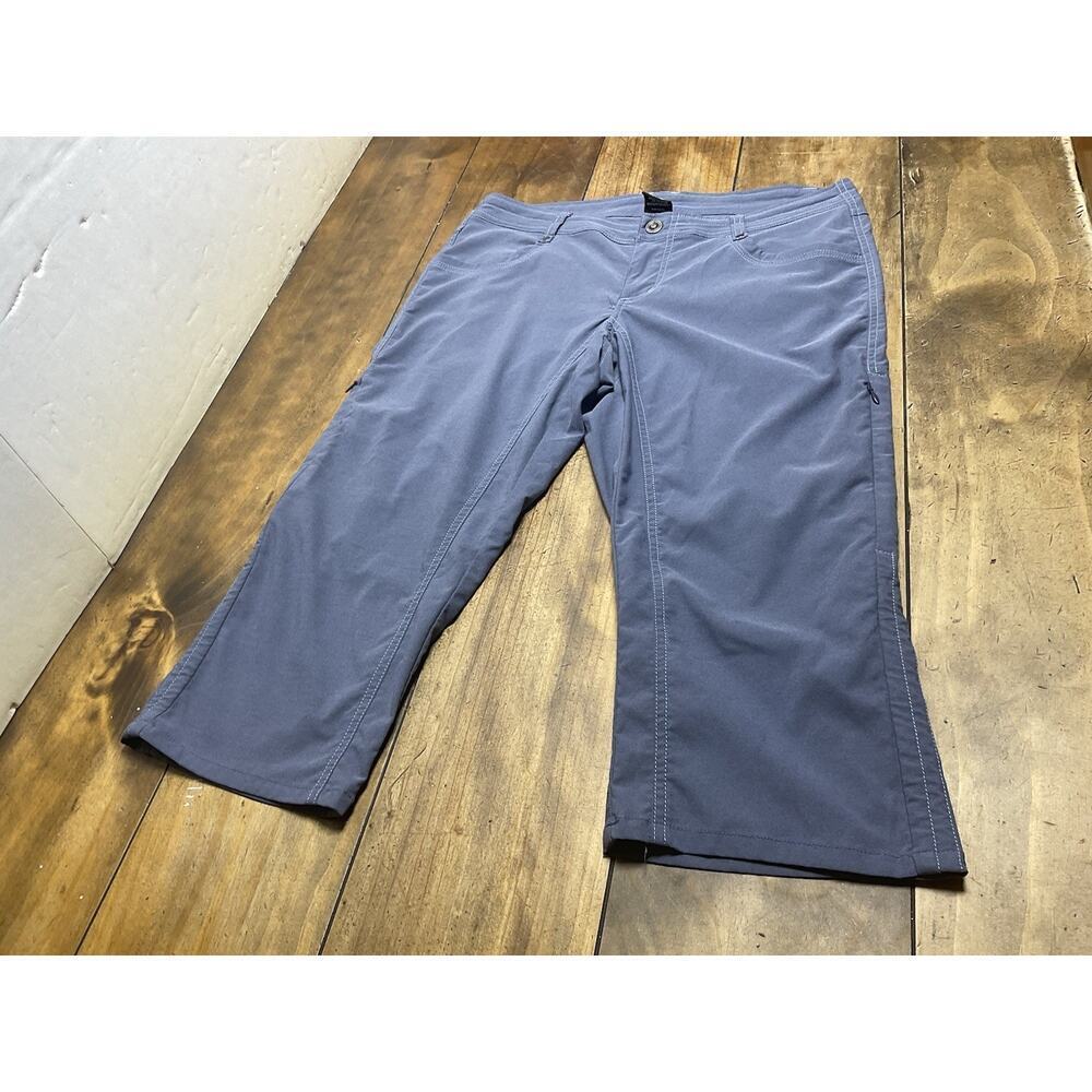 KUHL Womens Size 12 Trekr Legendary Capri Crop Pants Hiking Nylon Navy Blue 6503